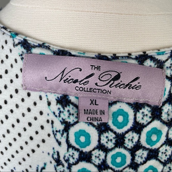 Nicole Richie Collection patchwork maxi dress, blue and white - Picture 6 of 7